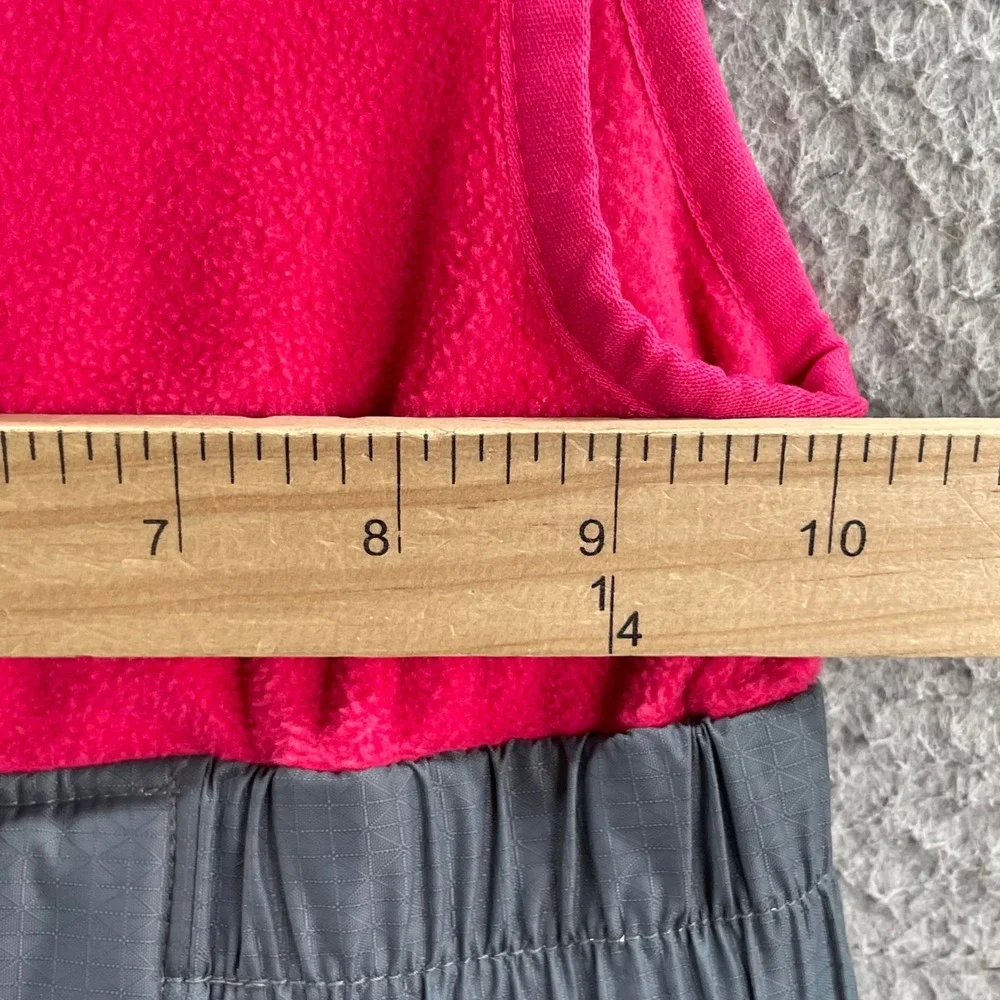 Columbia Snow Bib Bunting Kids 12-18M Pink Gray Fleece Insulated Winter Suit